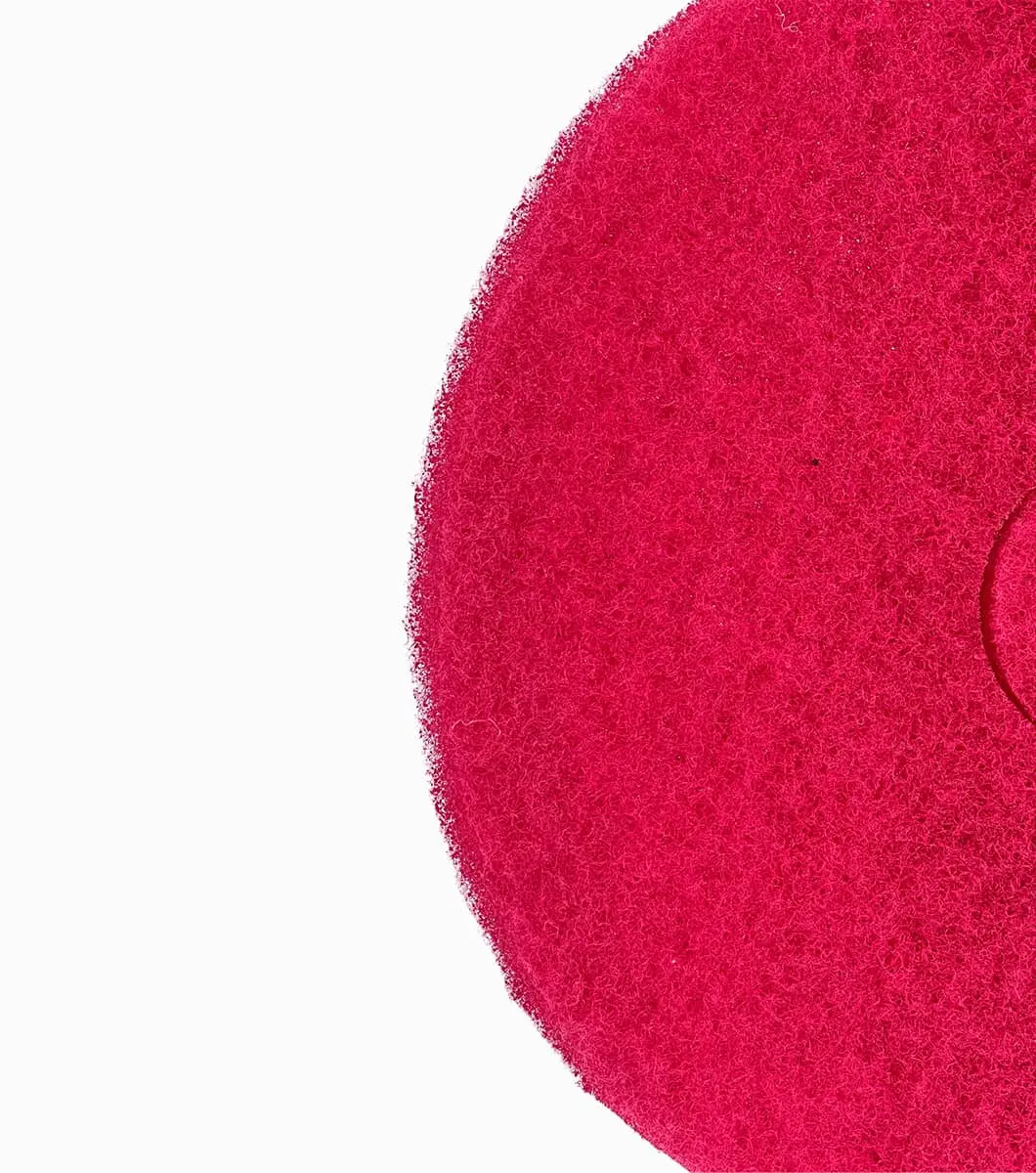 PAD color rojo para brilladora industrial de 17" 3M
