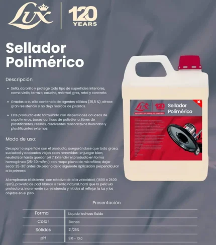 Descripción y detalles sellador polimérico para pisos